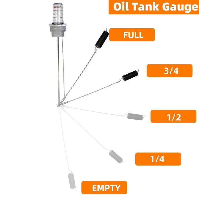 CLLOMAGY Oil Tank Gauge Fuel Oil Tank Level Gauge,Float Level Measure Compatible with Scully Signal Corp's Scul-Tel & for Intelli-Tank (Vertical) Depth from 42" to 44" Diameter,1-1/2" and 2" Male NPT Thread - Image 3